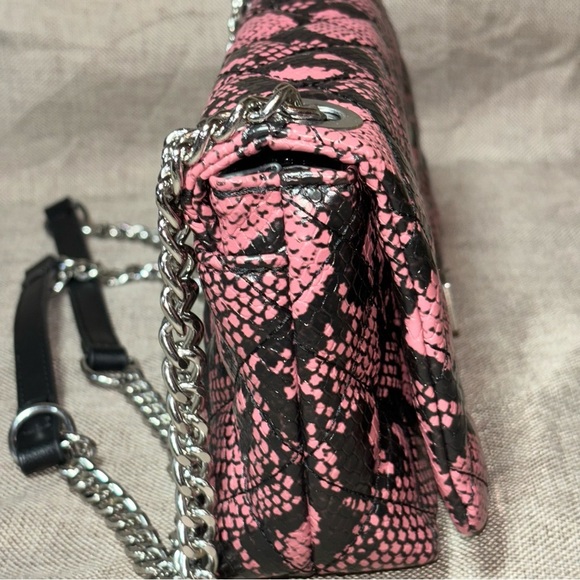 INC International Concepts Soft Mini Heart Ajae Shoulder Bag Black/Pink - Picture 3 of 12